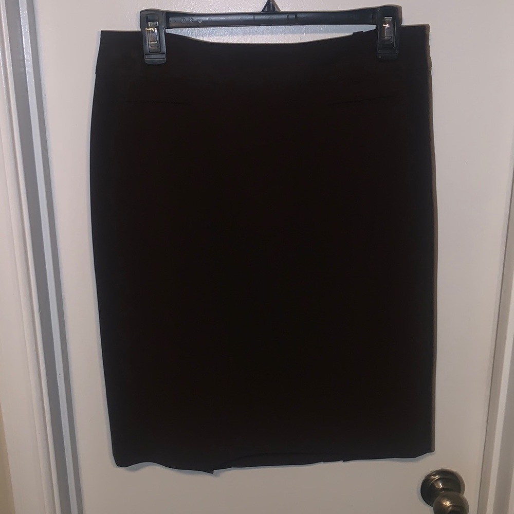 Dark brown pleated skirt
